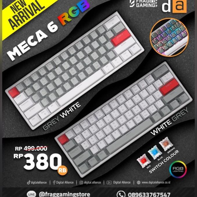 AKSESORIS PC GAMING DIGITAL ALLIANCE DA MECA 6 / MECA6 RGB MINI GAMING MECHANICAL KEYBOARD PENGIRIMA