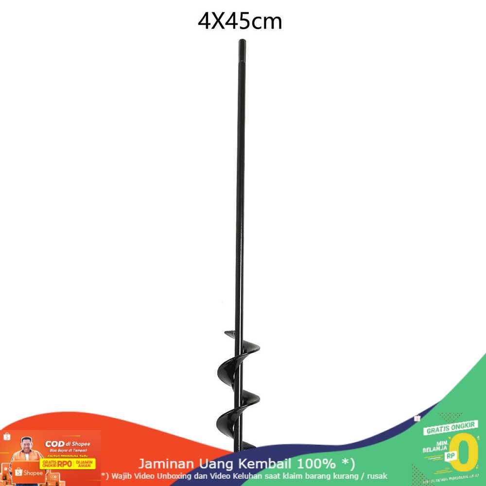 (BISA COD) RVOSTR MPT Mata Bor Penggali Tanah Auger Spiral Drill Head 4x45cm - FG07