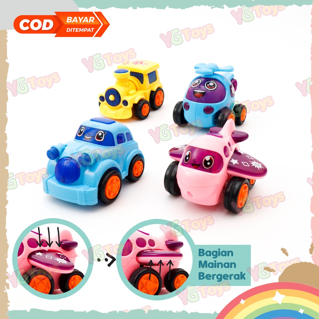 YGtoys Star Rider Inertia Toys Mainan Anak Kendaraan Mobil Kartun Dorong