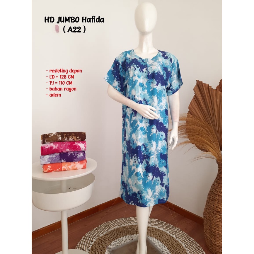 Paket Usaha Harga Grosir Daster Baju Tidur Wanita HD JUMBO HAFIDA A22 Murah