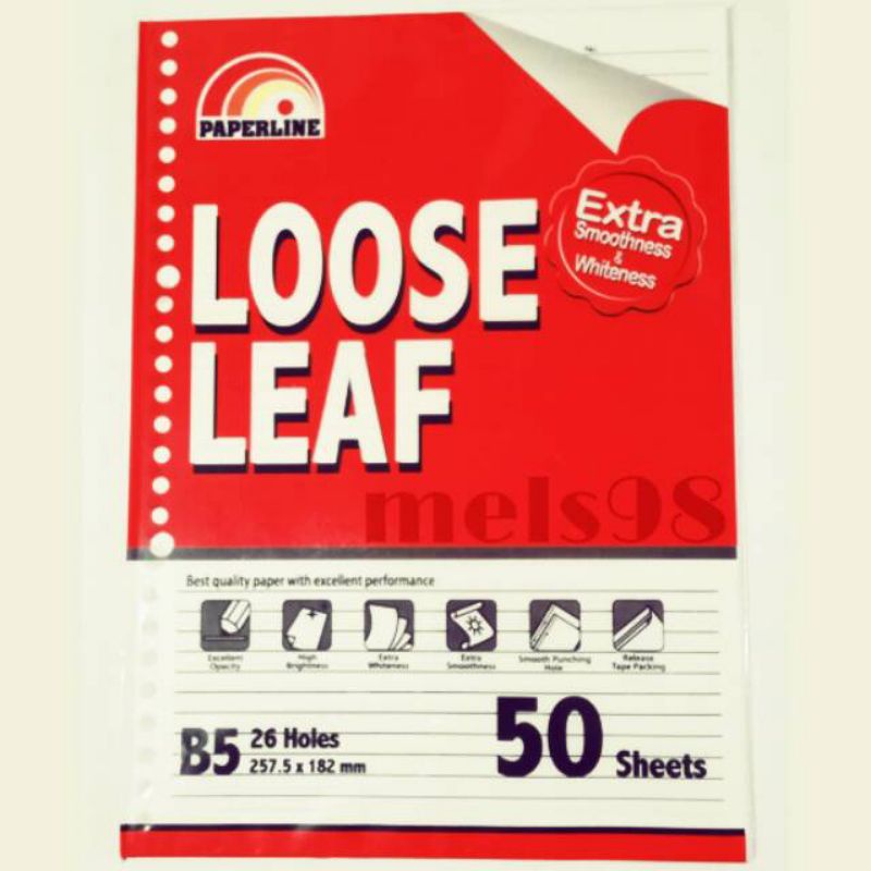 

Loose Leaf B5 PAPERLINE