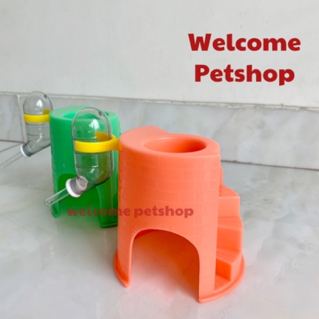 Sweet Castle - Tempat Makan / Tempat Minum / Tempat Tidur untuk Hamster