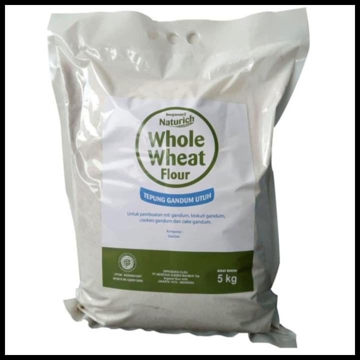 

Tepung Gandum Utuh Whole Wheat Flour (Wwf) Bogasari Naturich 5Kg