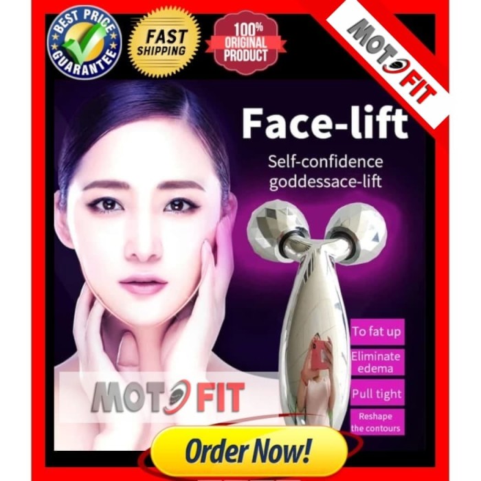 Alat Pijat Pengencang Wajah / face lift v shape roller penirus pipi