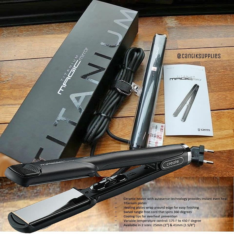 CATOK CREATE TITANIUM MAGIC MIRROR HAIR STRAIGHTENER/ALAT PELURUS RAMBUT