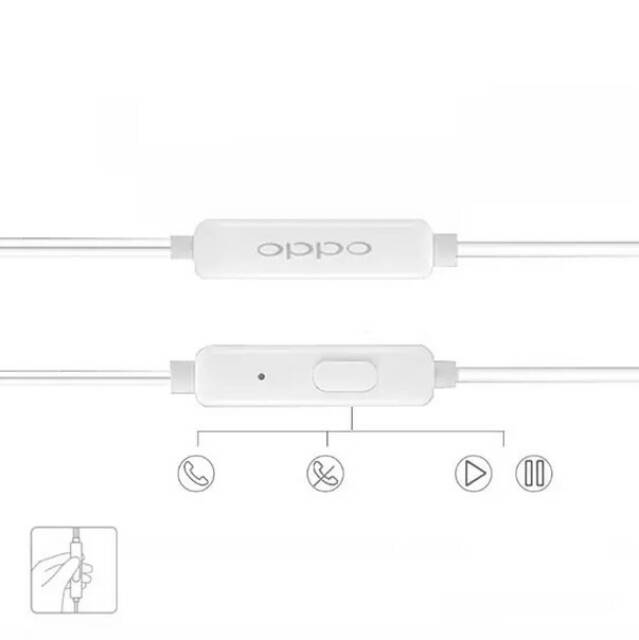 HEADSET OPPO ORIGINAL EARPHONE OPPO UNIVERSAL