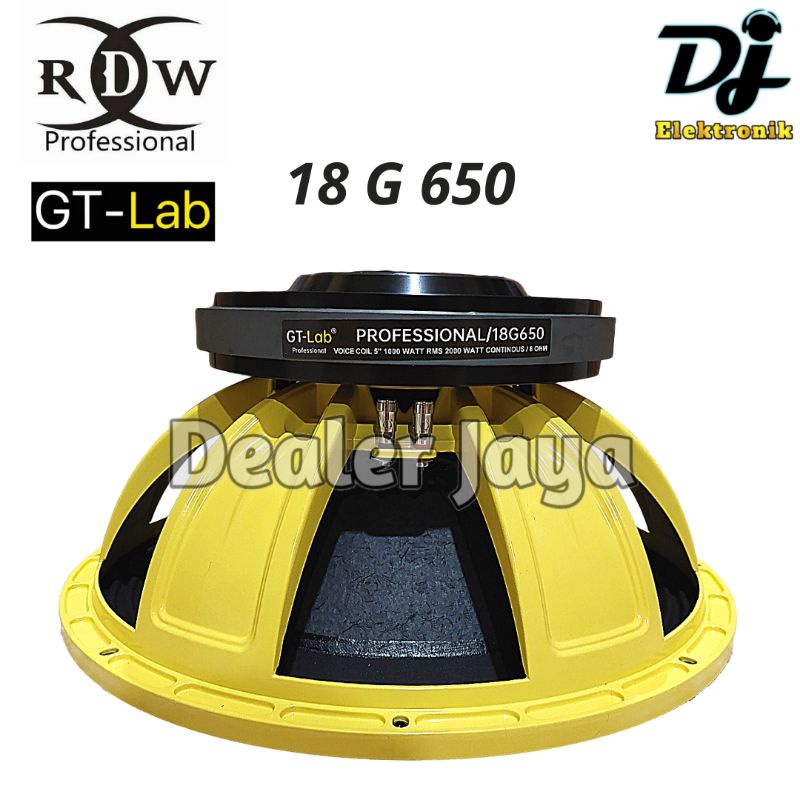 Speaker Komponen RDW GT Lab 18 G650 / 18G650 / G 650 - 18 inch