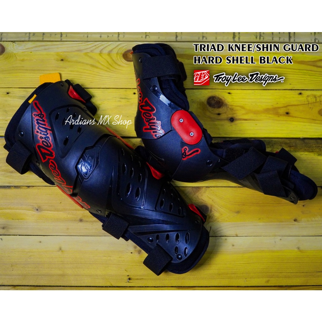TLD - TRIAD KNEE/SHIN GUARD HARD SHELL - BLACK - CROSS TRAIL TRABAS ENDURO ADVENTURE