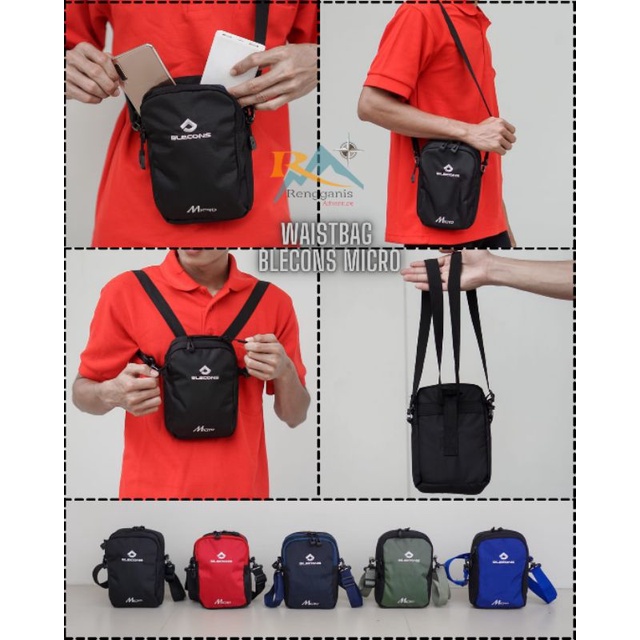 Tas Selempang Waistbag Pria Wanita BLECONS MICRO Casual Outdoor