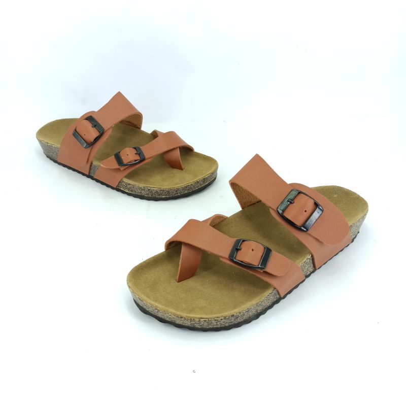 Sandal Wanita Casual Sendal Slop Puyuh Birken Motif Kekinian Andis AF19