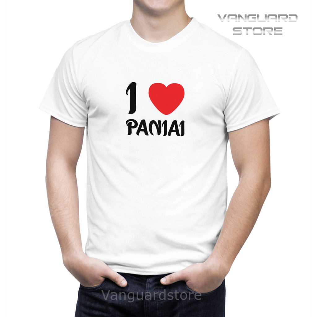 KAOS I LOVE PANIAI COMBED 20S COWOK WANITA PRIA COWO UKURAN BAYI - DEWASA JUMBO BIG SIZE 0 - 4XL