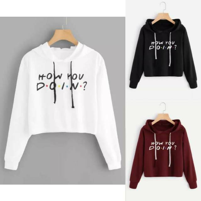 CROP CEWEK,WANITA HOODIE top jaket korea murah