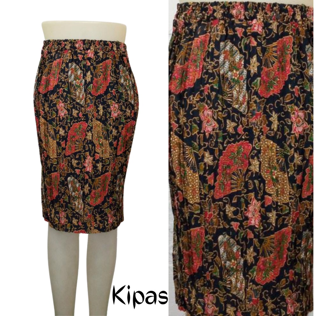 Rok Span Plisket Pendek Terbaru, Rok Bawahan Kebaya, Rok Plisket Batik