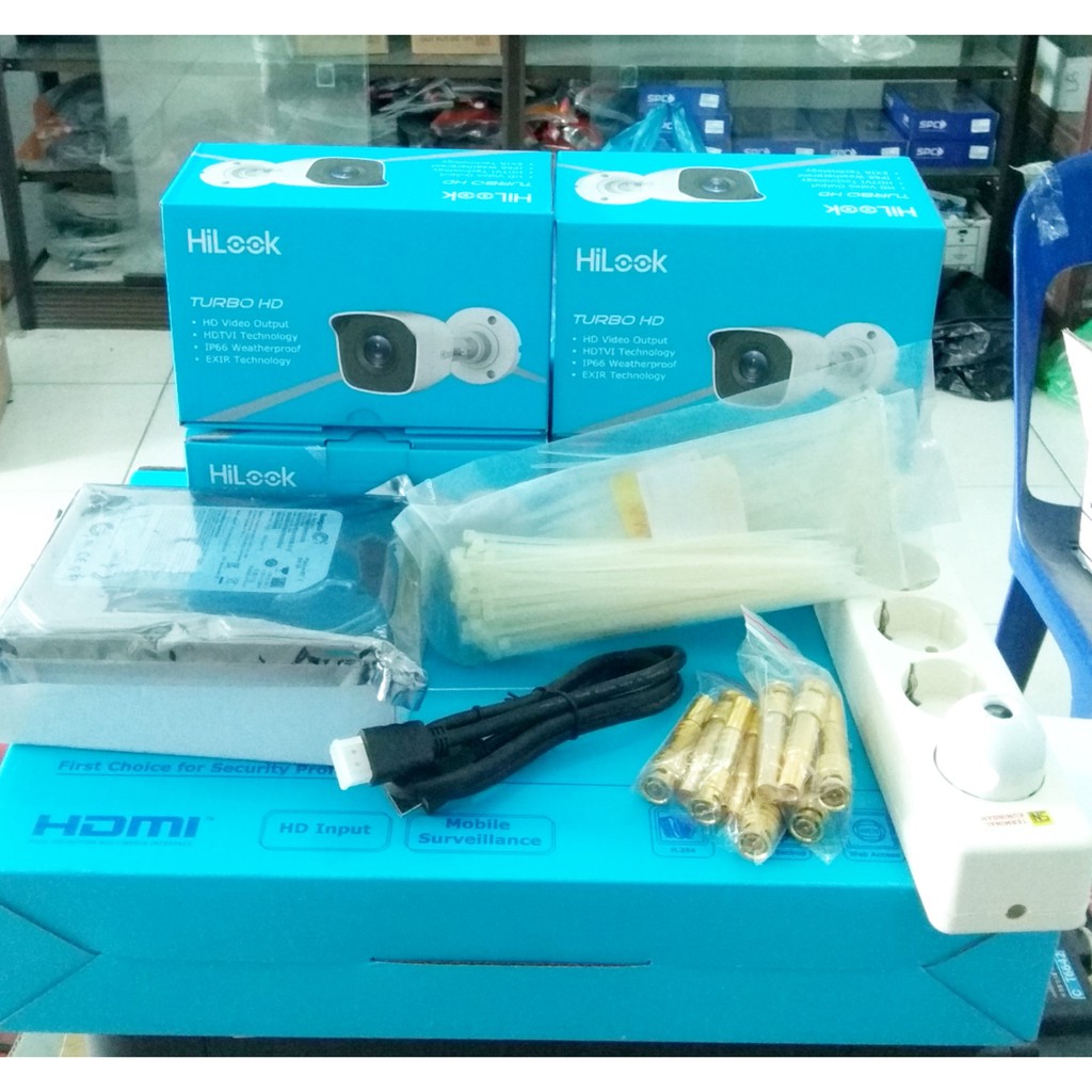 Paket CCTV 4 Channel 4 kamera HILOOK 2 (1080) Mega Pixel