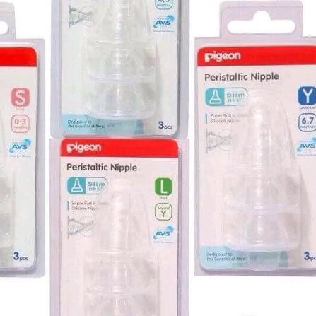 ➫ Pigeon Peristaltic Nipple Standard Neck isi 3 Nipple ♕