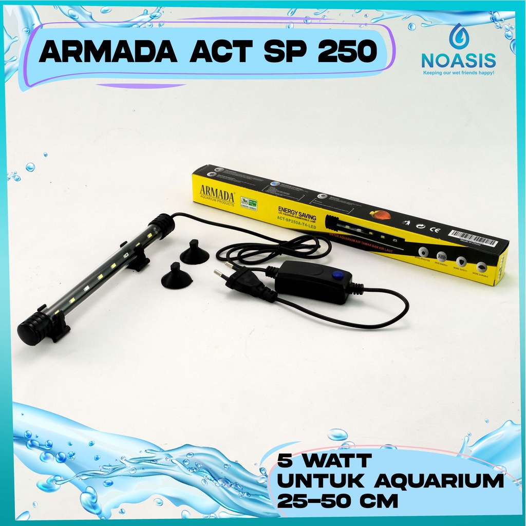 LAMPU LED CELUP AQUARIUM ARMADA ACT-SP250A-T4-LED 5W UK 25CM