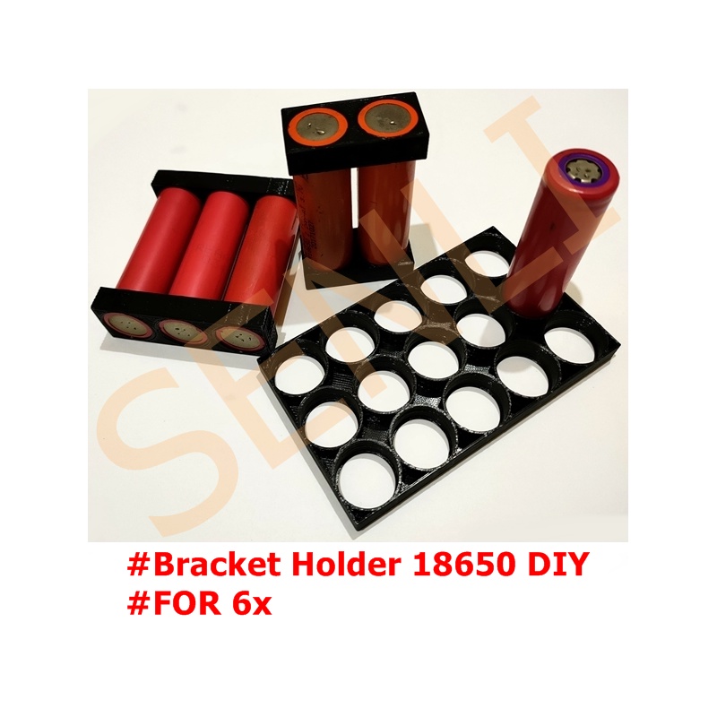 Bracket Holder Tempat Baterai 18650 DIY For 6x