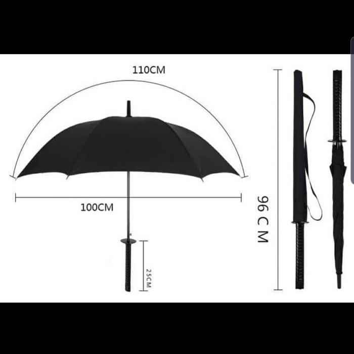 Payung Unik Model Samurai Umbrella Z5HA01BK