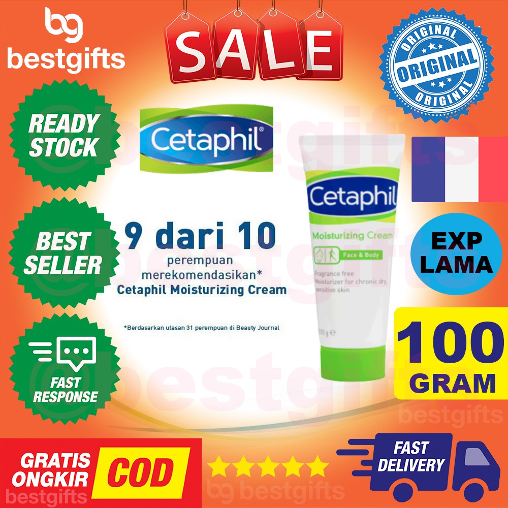 CETAPHIL MOISTURIZING MOISTURISING CREAM KRIM PELEMBAP KULIT HALUS LEMBUT SENSITIF KERING 100 GRAM