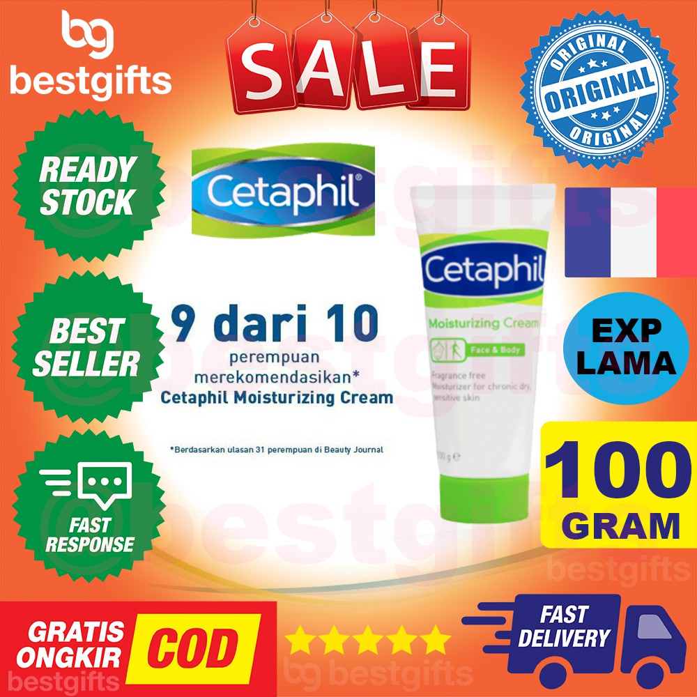 CETAPHIL MOISTURIZING MOISTURISING CREAM KRIM PELEMBAP KULIT HALUS LEMBUT SENSITIF KERING 100 GRAM