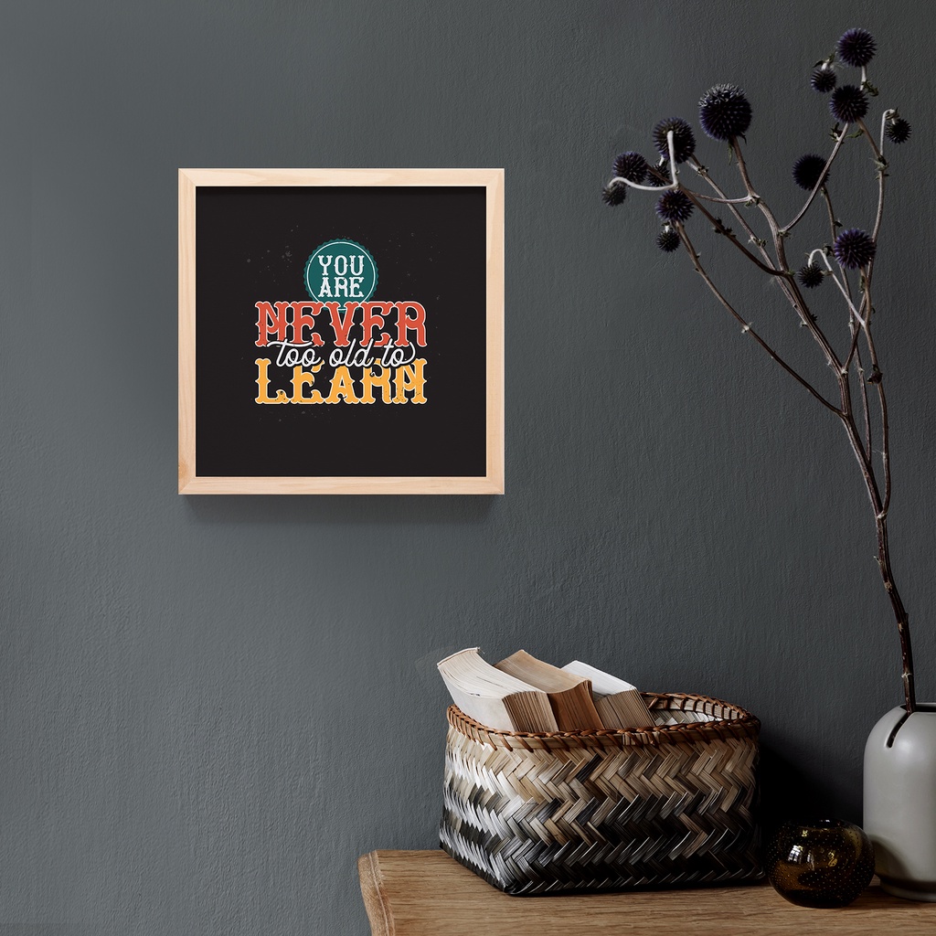 Poster Quote Motivasi Frame Kayu Dekorasi Dinding kamar Tidur Decor Cafe Wall Decor Kamar Tidur