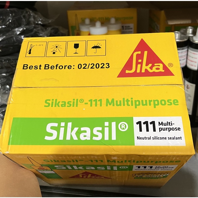 Lem Sealent Silicone SIKASIL 111 White and Grey 300ml