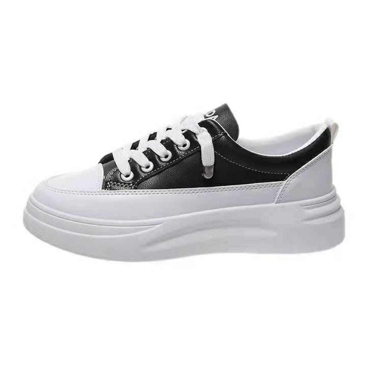 4.4 FLASH SALE DAY ! “H-108”  sepatu sneakers wanita/ sneakers putih / SEVEN_DAY-putih/hitam