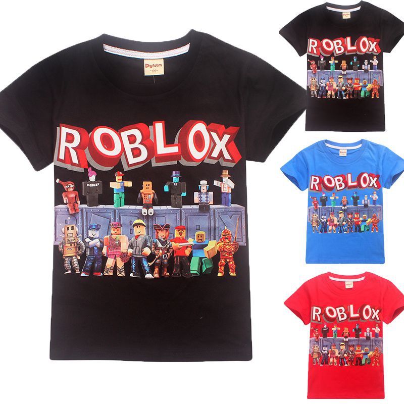 Roblox Summer Boys Top Kids Print Cotton Short Sleeve Casual T Shirt Shopee Indonesia - roblox luffy shirt id