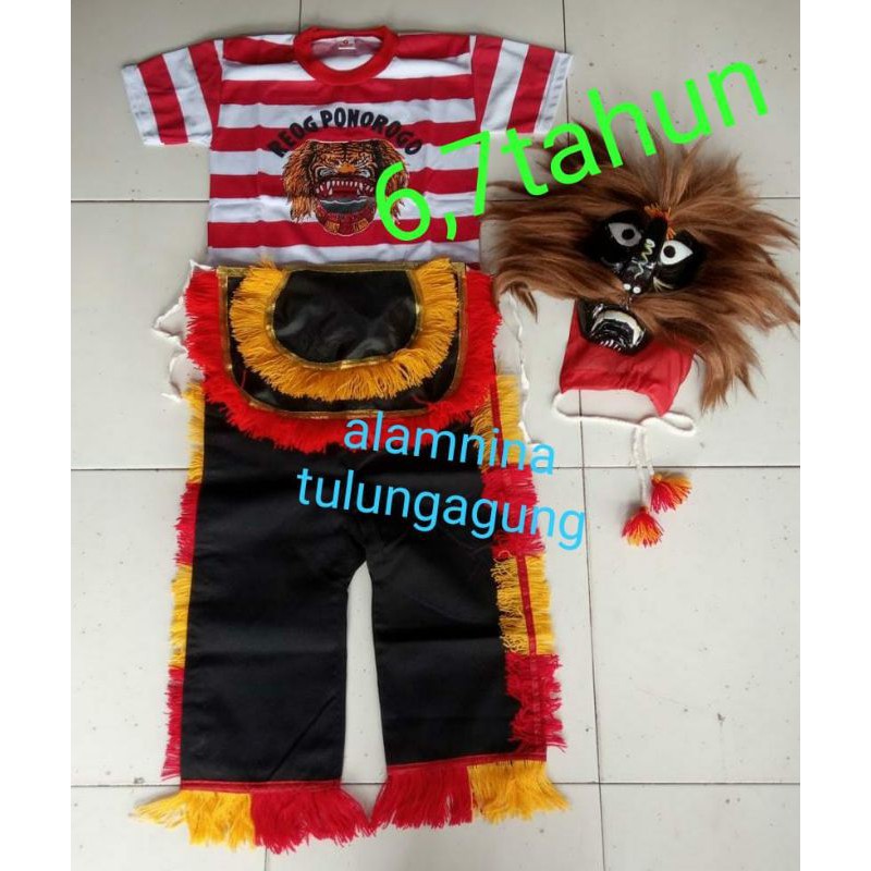 setelan kaos reog Ponorogo topeng bujang ganong