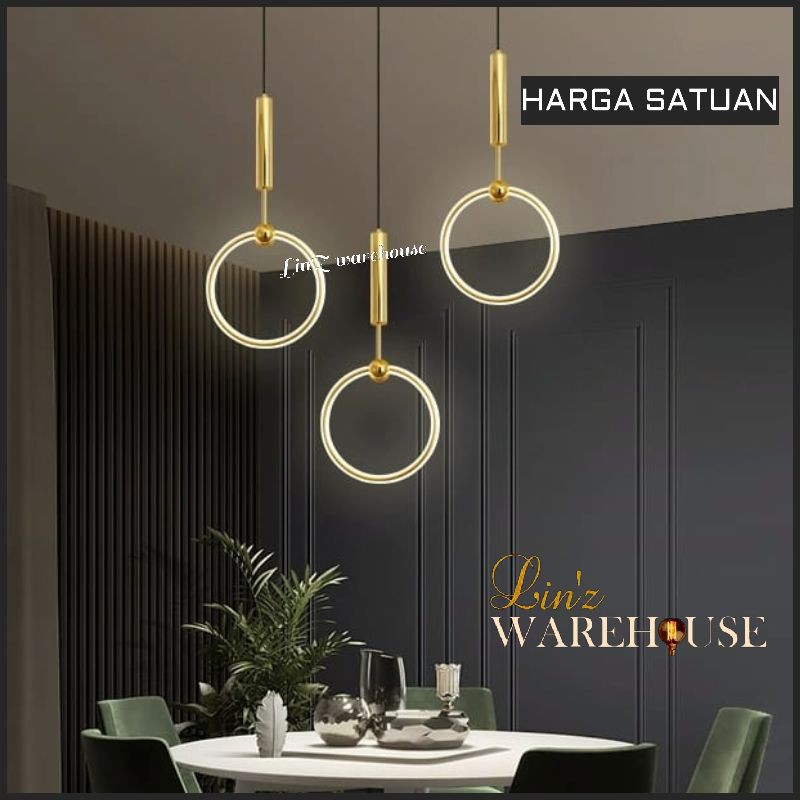 Lampu gantung NEW POST MODERN LED ROUND RING pendant light