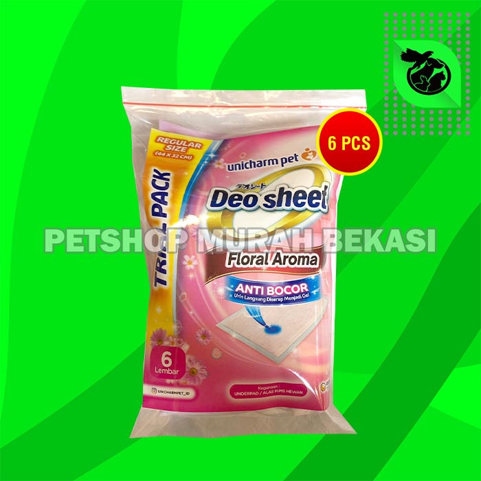 Deo-sheet Alas Pipis Poop anjing Perlak Hewan 6 pcs Repack