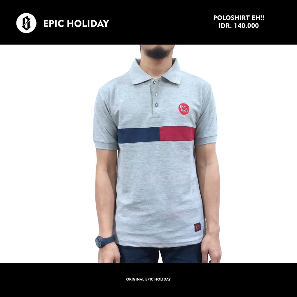 KAOS PRIA LACOSTE LENGAN PENDEK KEREN KAOS POLO KAOS KERAH KAOS DISTRO EPIC HOLIDAY ORIGINAL