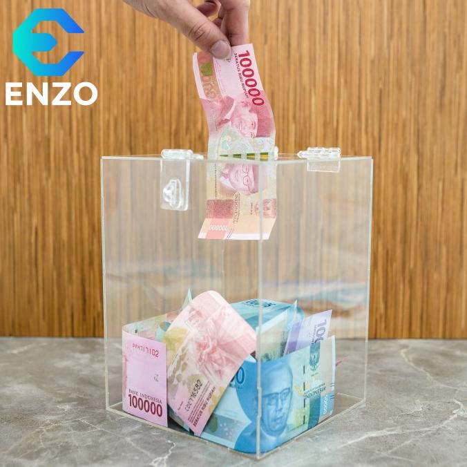 

Kotak Amal / Kotak Saran Akrilik Kotak Tips Transparan Acrylic Medium