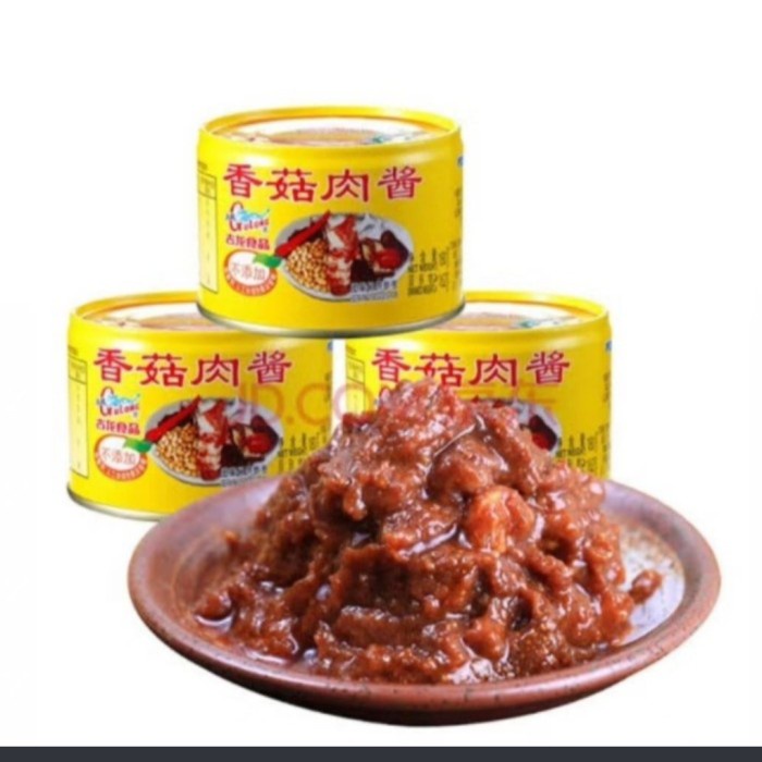 

5ds45ss Bak Ciu Kaleng Merek Gulong 180Gr/ Pork Mince With Bean ( Non Halal) Xa20X1