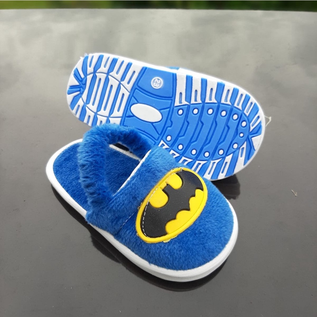 VINANDOZ STA02 Sepatu Sandal Anak Laki-laki Umur 1 2 3 tahun - Sandal Tali Anak Motif Batman - Anti slip