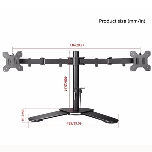 Bracket Monitor Desk Mount Dual Stand Arm Monitor up to 27inch