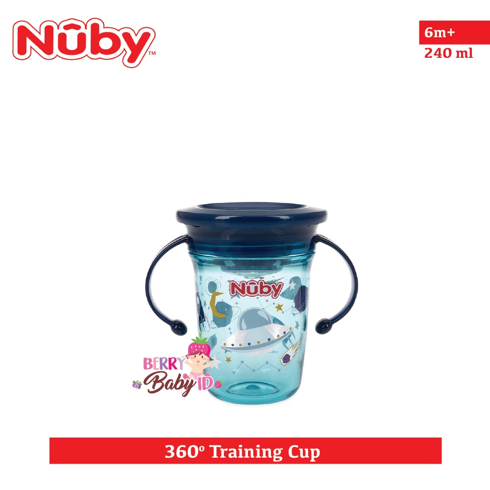 Nuby Tritan Wonder Cup With Handle Glitter Gelas Training Cup Bayi Berry Mart