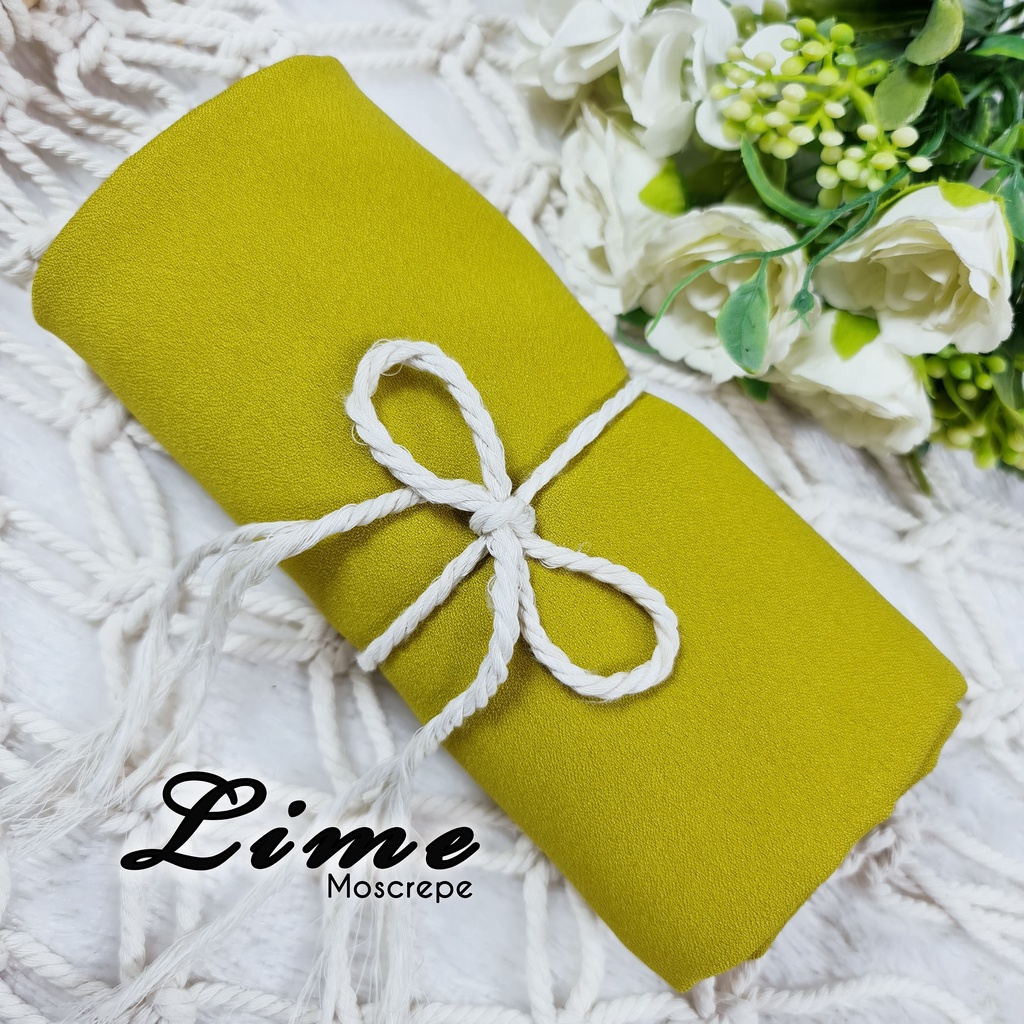 Jilbab instan khimar XL ped antem, belakang panjang segitiga hijab bergo,MOOSCREPE kerudung syar'i-KHIMAR XL LIME