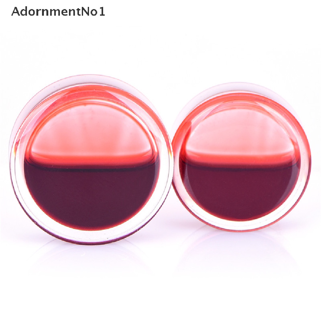 (AdornmentNo1) Ear Plug / Pelebar Lubang Tindikan Telinga Warna Merah Darah