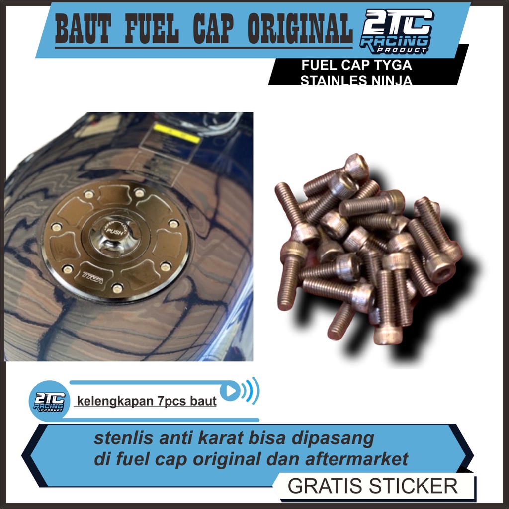 BAUT FUEL CAP NINJA 2TAK NINJA R NINJA SS NINJA R FUEL CAP ORIGINAL FUEL CAP TYGA STAINLES NINJA