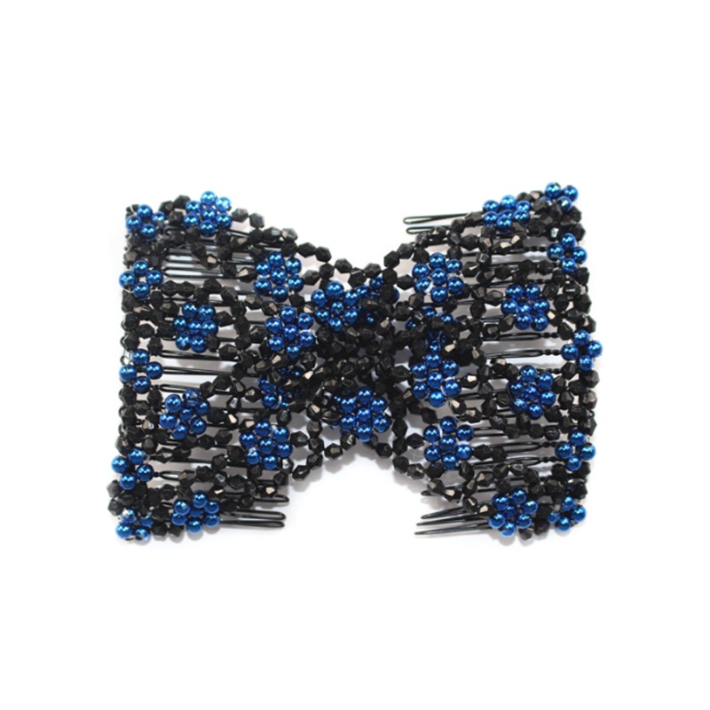 Siy Sirkam Ganda Elastis Hias Manikmanik Untuk Aksesoris Rambut Wanita Diy