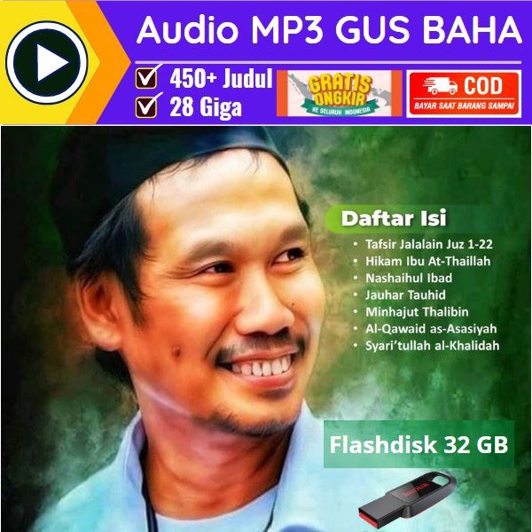 flasdisk isi mp3 ngaji gus baha 32 gb