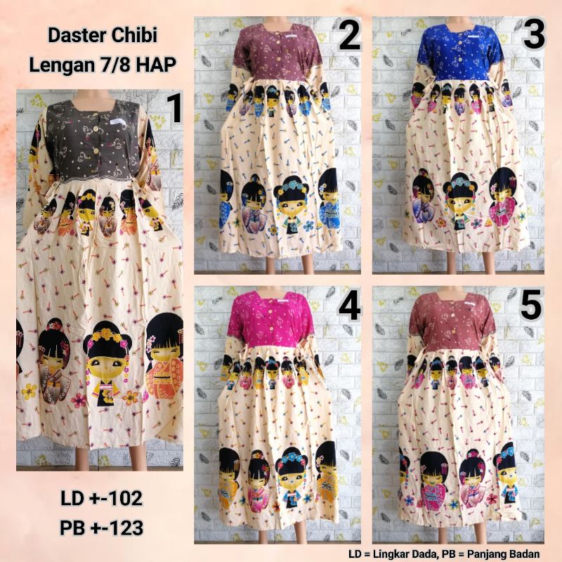 DASTER CHIBI LENGAN 7/8 HAP ADEM BUSUI FRIENDLY INTAN + ORNG