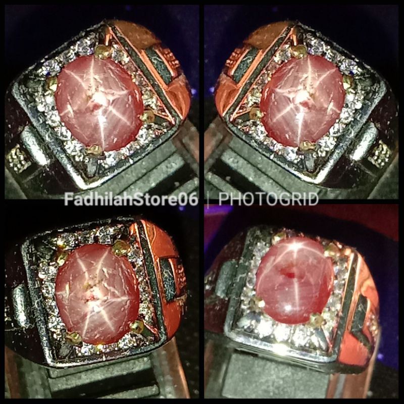 [COD] NATURAL RED STAR RUBY FATKWA OVAL CRYSTAL