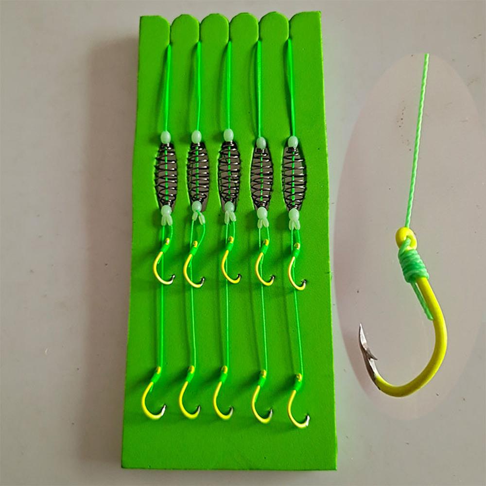 NICKOLAS1 Fish Line Hook Alat Pancing Kait Ikan Gurame Baja Karbon Pancing Spring Fish Hook Anzol Double-Hook