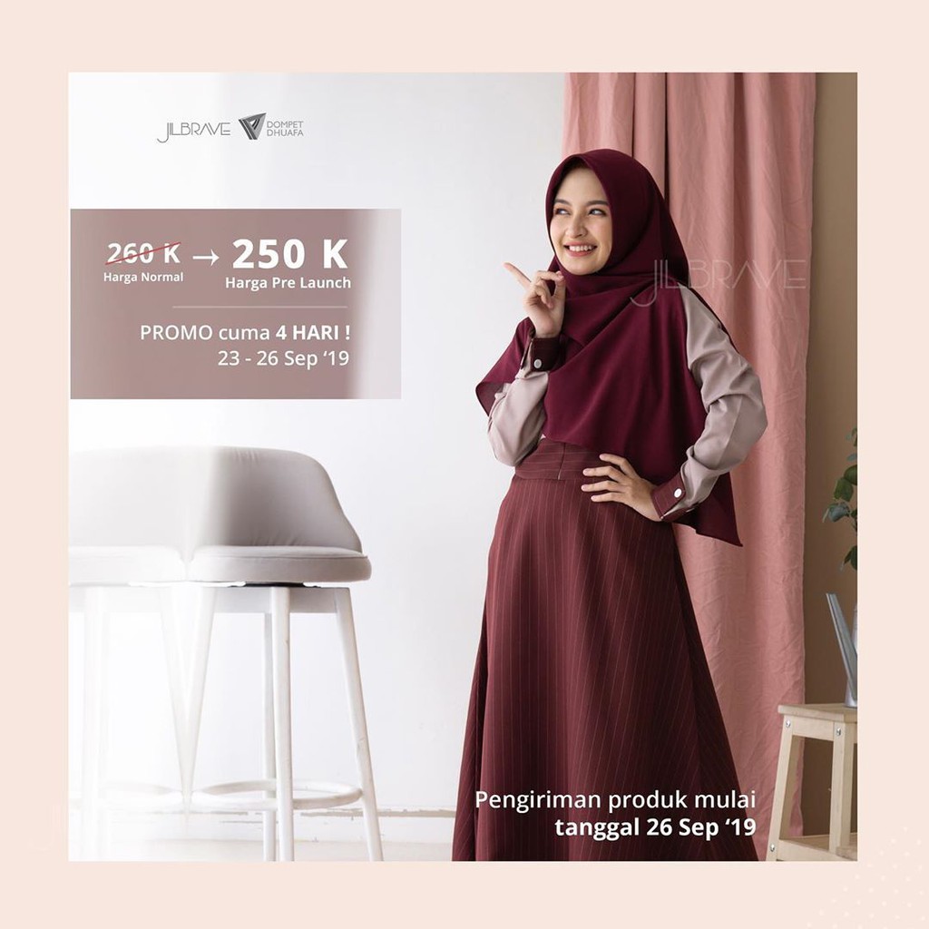 GRADE B SALE Gamis Afra dress ori Jilbrave