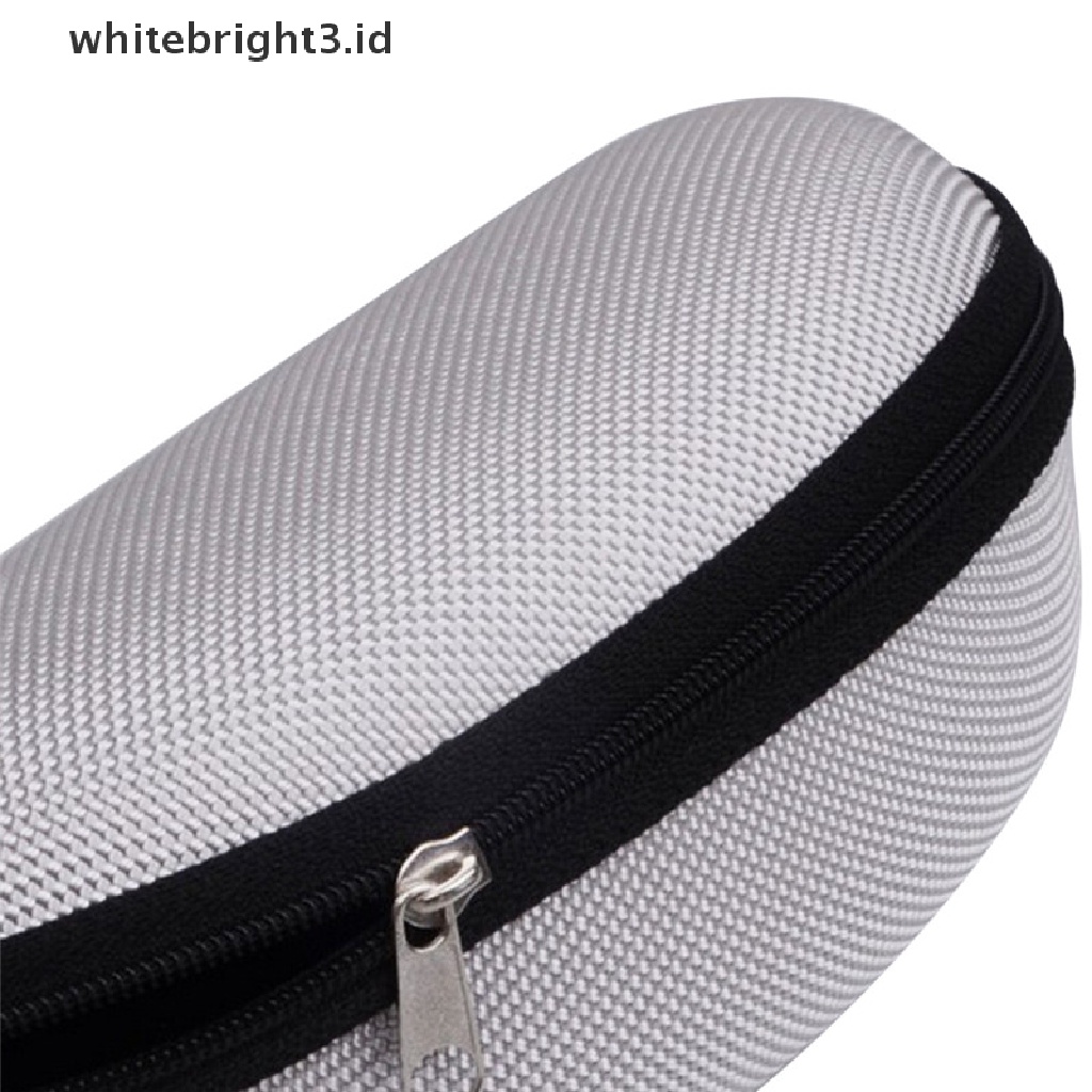 (whitebright3.id) Hard Case Pelindung Kacamata Hitam Portable Dengan Resleting