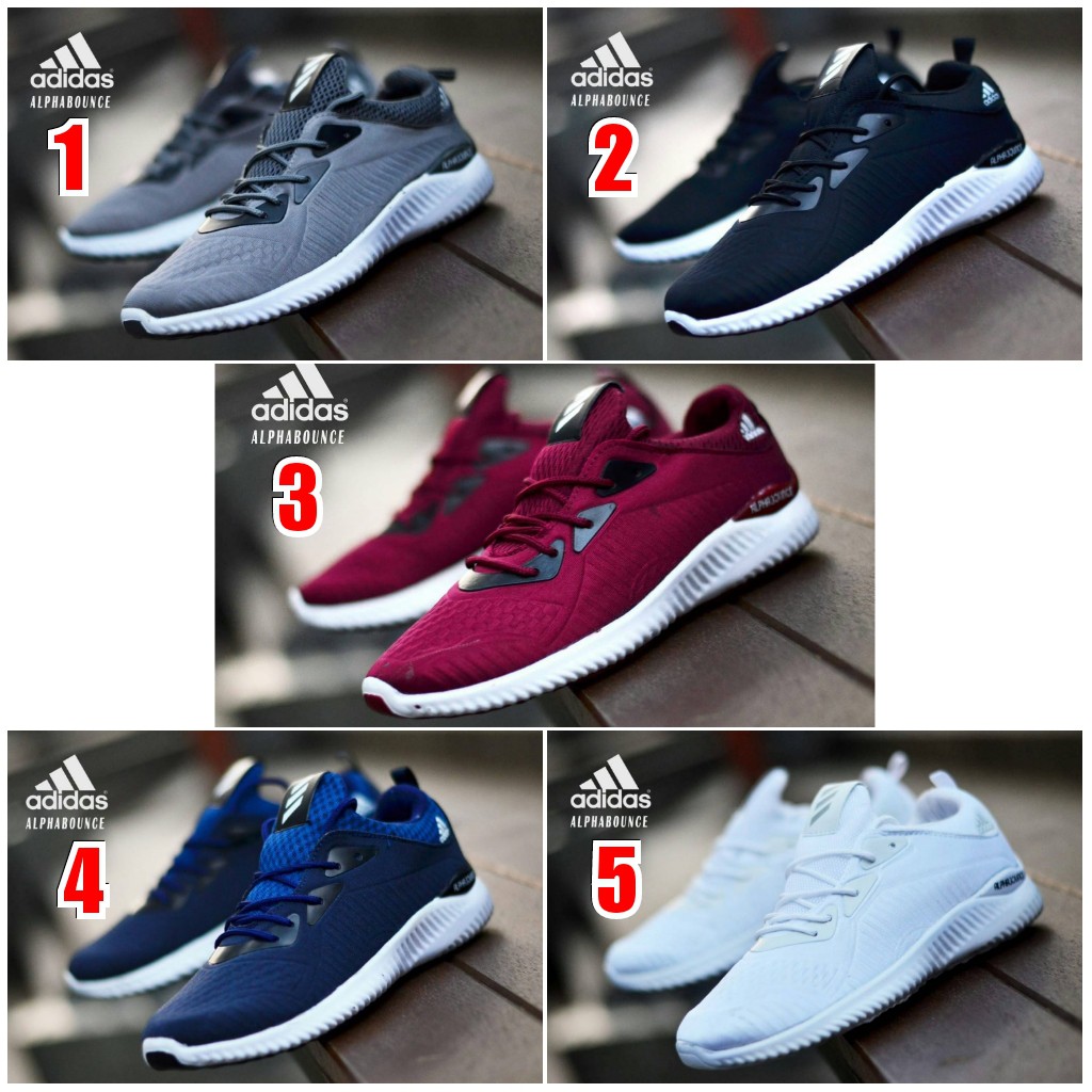 sidelance sepatu  sneakers pria adidas  alphabounce casual  