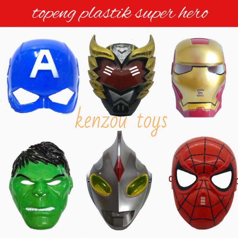 topeng plastik superhero