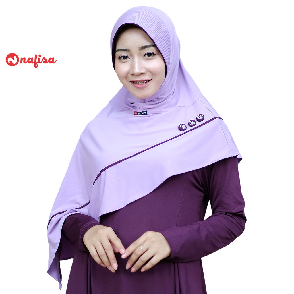 Jilbab Instan Bergo Nafisa ADELIA | Hijab Instan Bergo Segitiga Samping Kerudung Premium Bergo PAD